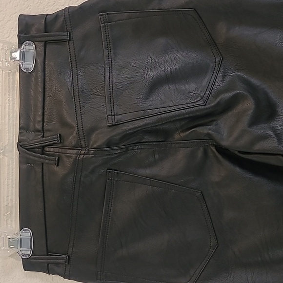 Good American Black Faux Leather Pants Size 4/27 - Picture 7 of 11